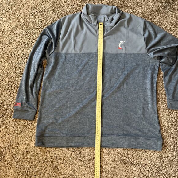University Of Cincinnati Bearcats Champion Fleece Quarter Zip Size 2XL - Picture 6 of 7